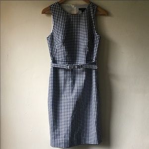 J CREW Belted Gingham Dress